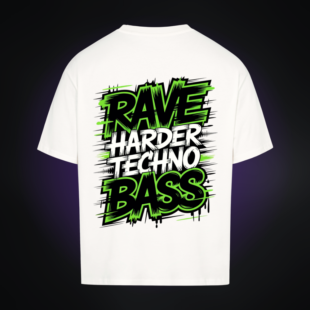 RAVE HARDER TECHNO BASS Oversized Shirt