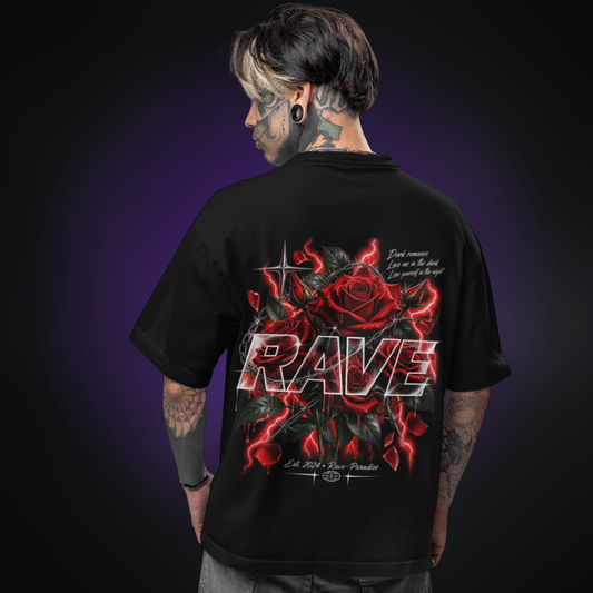RAVE ROSES RED Oversized Shirt