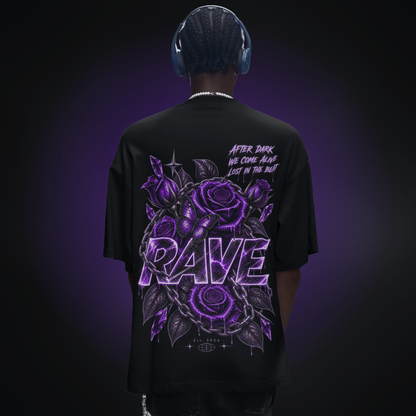 RAVE ROSES PURPLE Oversized Shirt