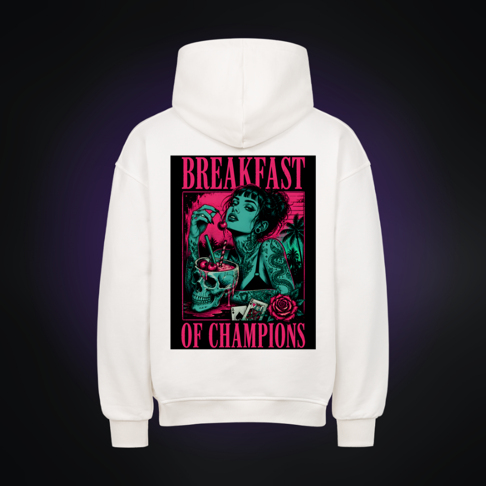 BREAKFAST OF CHAMPIONS Oversized Hoodie