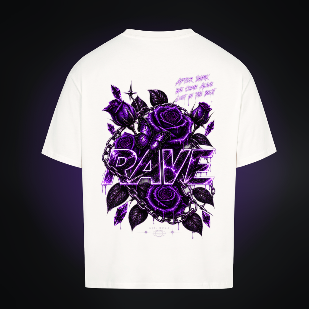 RAVE ROSES PURPLE Oversized Shirt