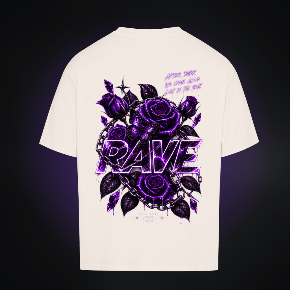 RAVE ROSES PURPLE Oversized Shirt