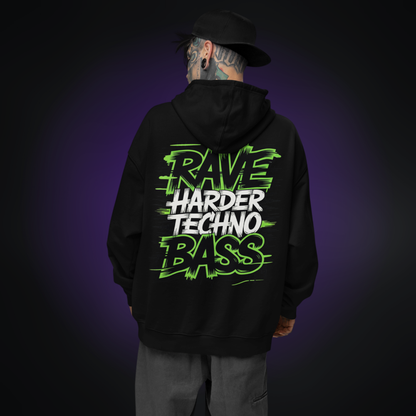 RAVE HARDER TECHNO BASS Oversized Hoodie