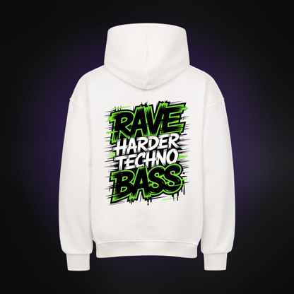 RAVE HARDER TECHNO BASS Oversized Hoodie