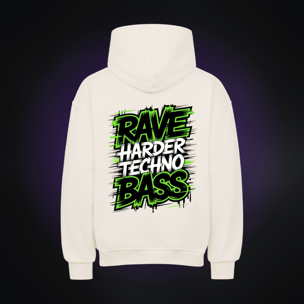 RAVE HARDER TECHNO BASS Oversized Hoodie