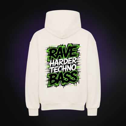 RAVE HARDER TECHNO BASS Oversized Hoodie