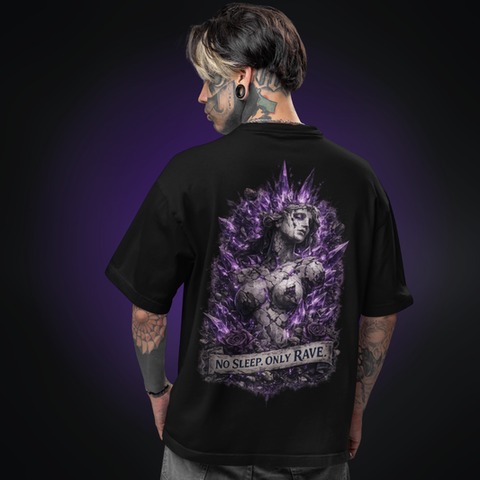 NO SLEEP ONLY RAVE Oversized Shirt