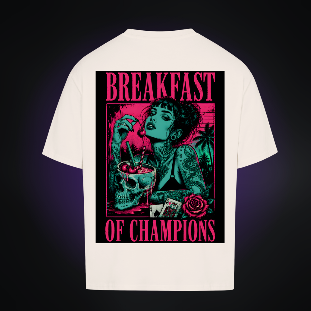 BREAKFAST OF CHAMPIONS Oversized Shirt