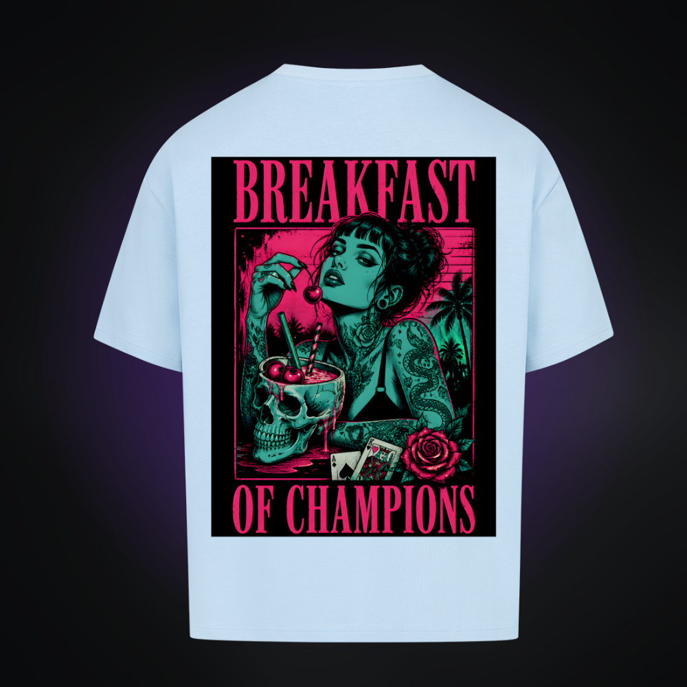 BREAKFAST OF CHAMPIONS Oversized Shirt