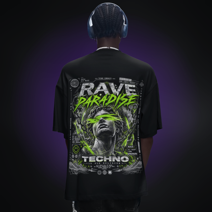 GREEN TECHNO Oversized Shirt